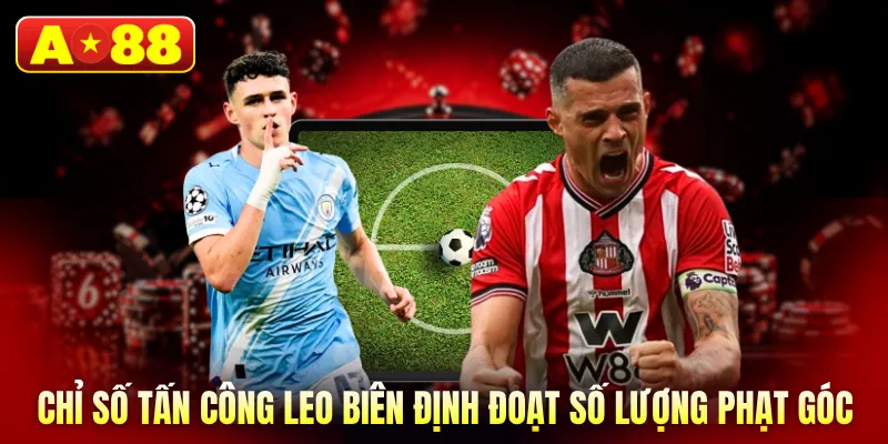 Chỉ số tấn công leo biên định đoạt số lượng phạt góc